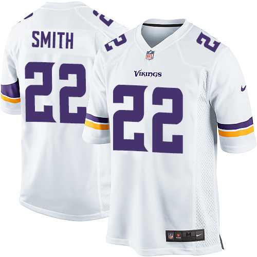 Youth Game Harrison Smith Nike Jersey White Road - #22 NFL Minnesota Vikings